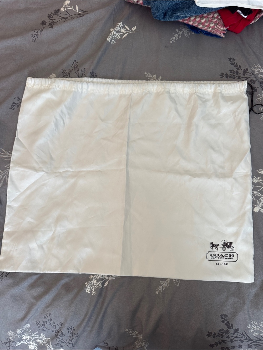 Coach Y2K Vintage White Logo Drawstring Dust Bag - Picture 2 of 3